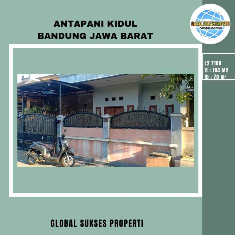 dijual rumah komplek mutiara antapani