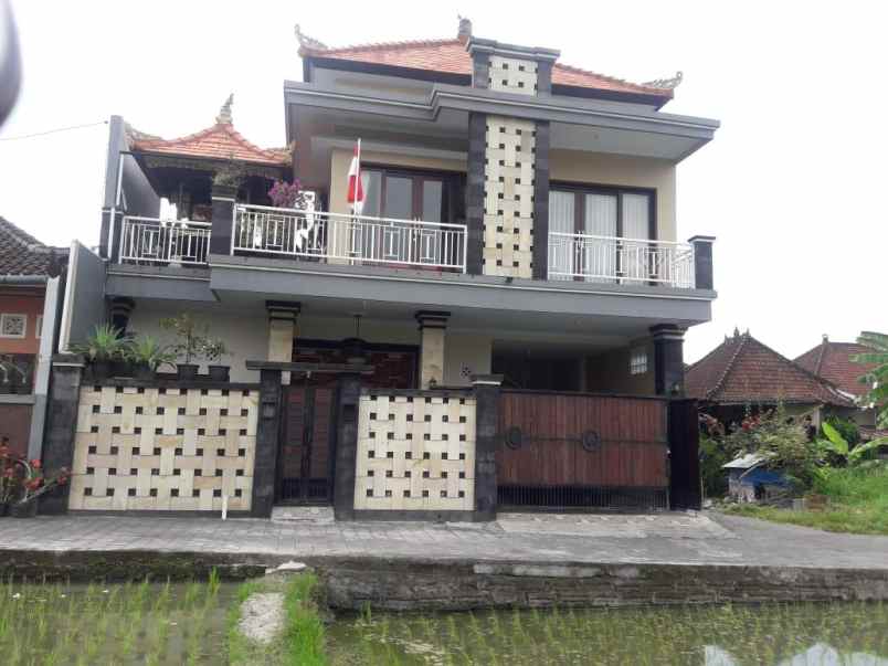 dijual rumah lantai 2 view sawah di denpasar utara