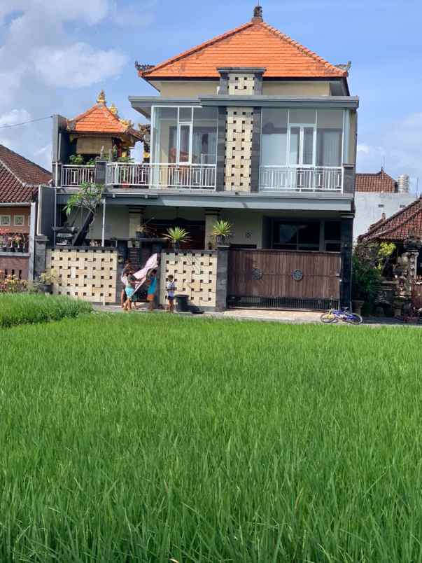 dijual rumah lantai 2 view sawah di denpasar utara