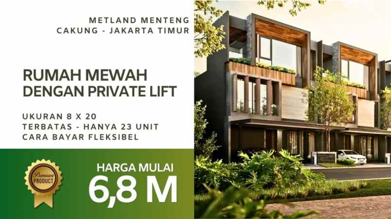 dijual rumah metland menteng cakung