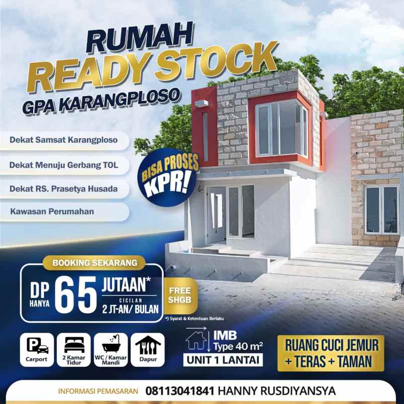 dijual rumah murah di gpa ngijo karangploso malang