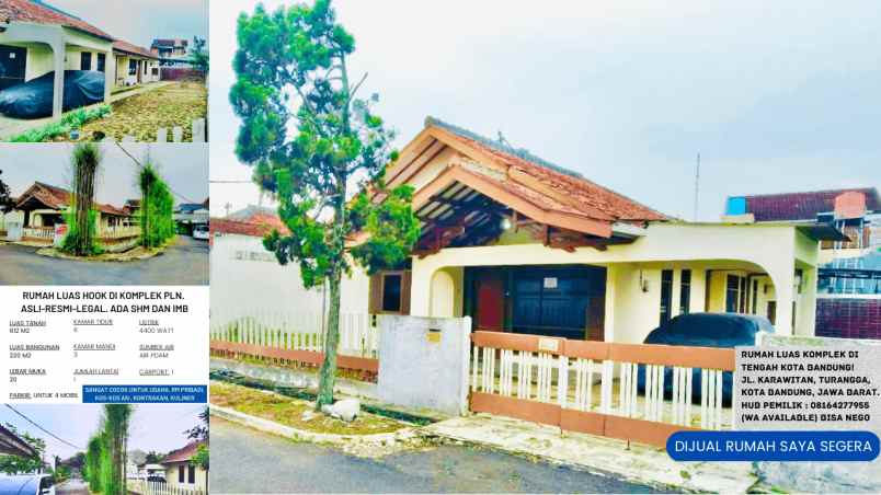 dijual rumah no 2 jl karawitan turangga