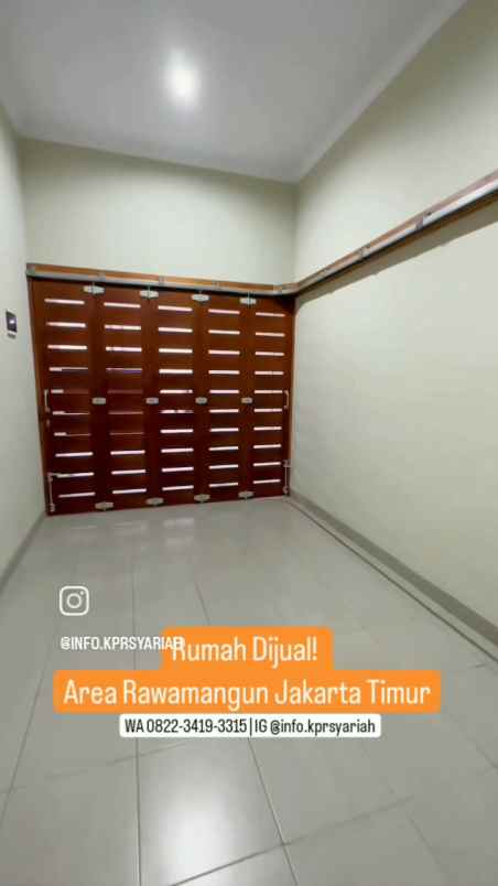 dijual rumah pemuda rawamangun