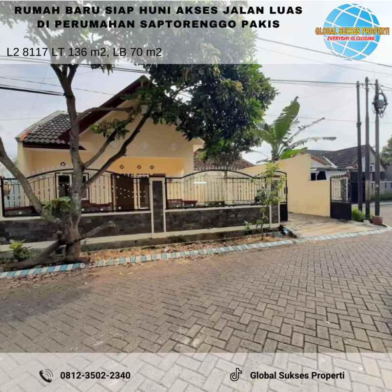 dijual rumah perum saptorenggo