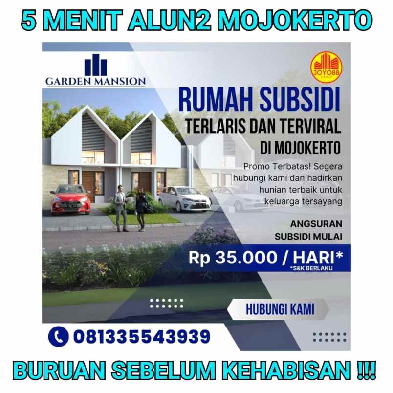 dijual rumah perumahan garden garden