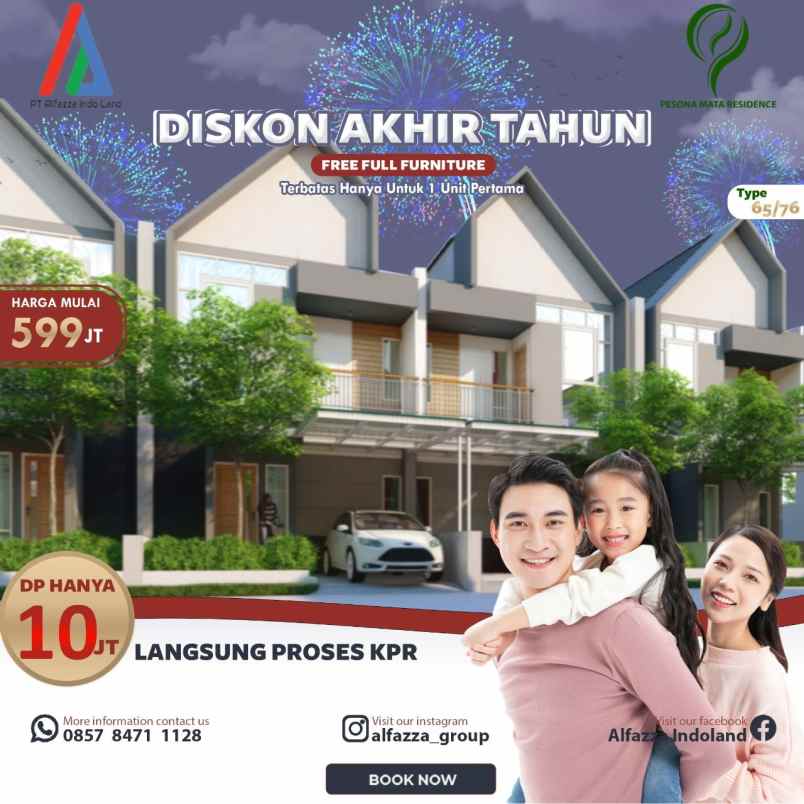 dijual rumah pesona mata residence jl