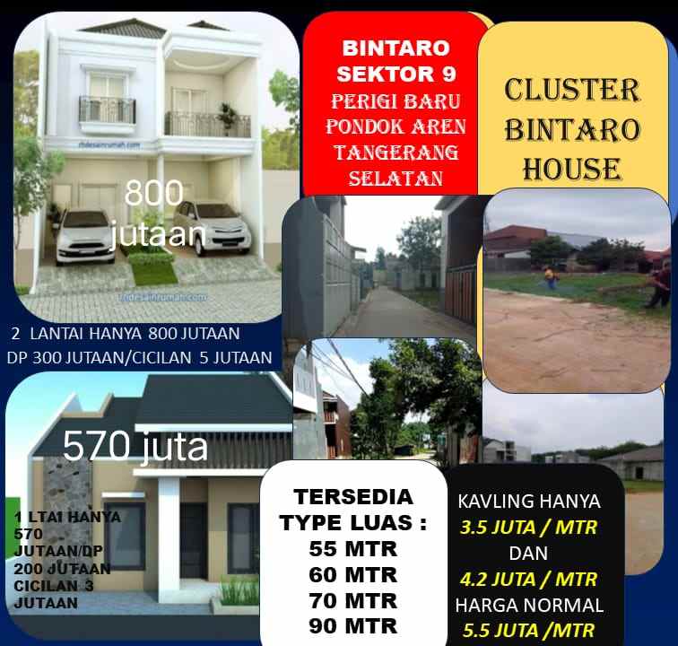 dijual rumah pondok aren