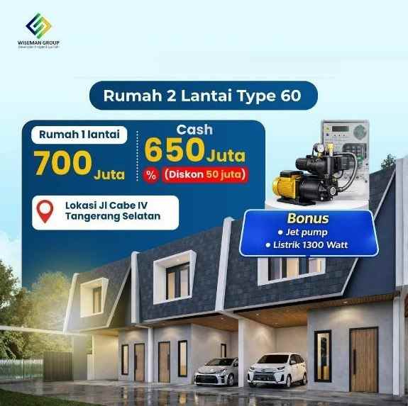 dijual rumah pondok cabe ilir