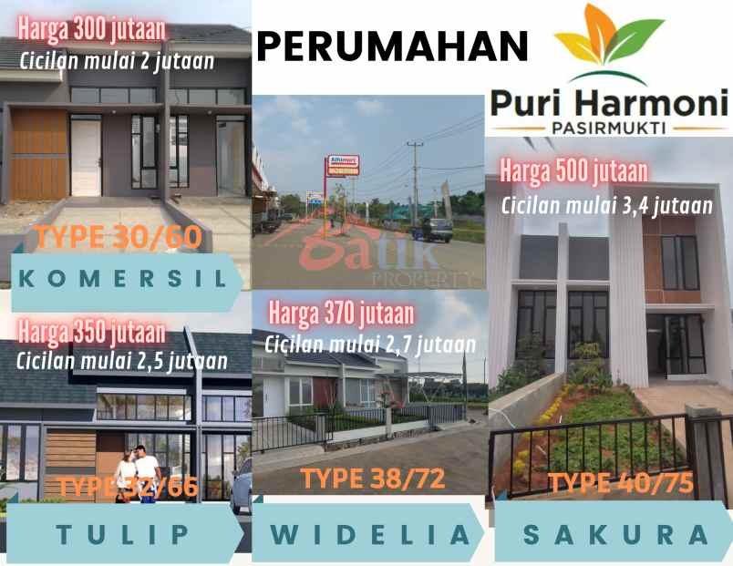 dijual rumah puri harmoni pasir kukti