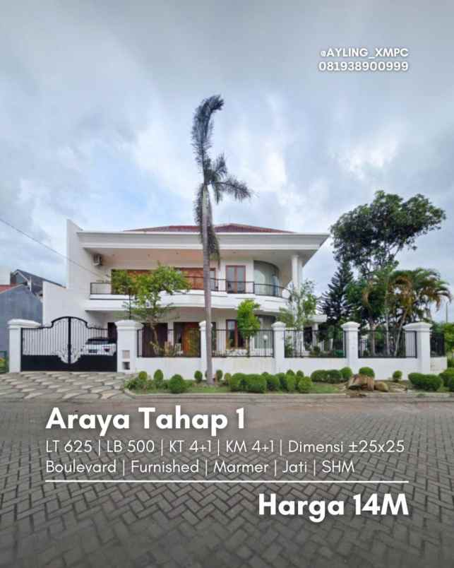 dijual rumah rumah araya tahap 1