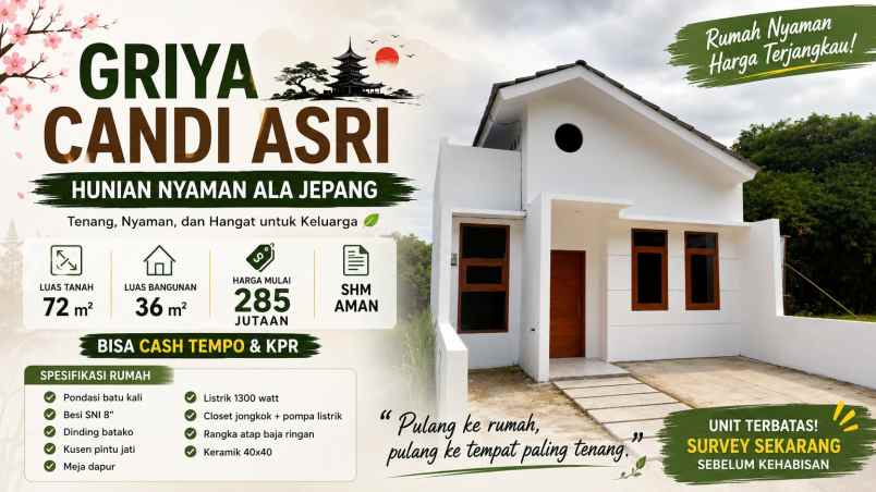dijual rumah rumah griya candi asri