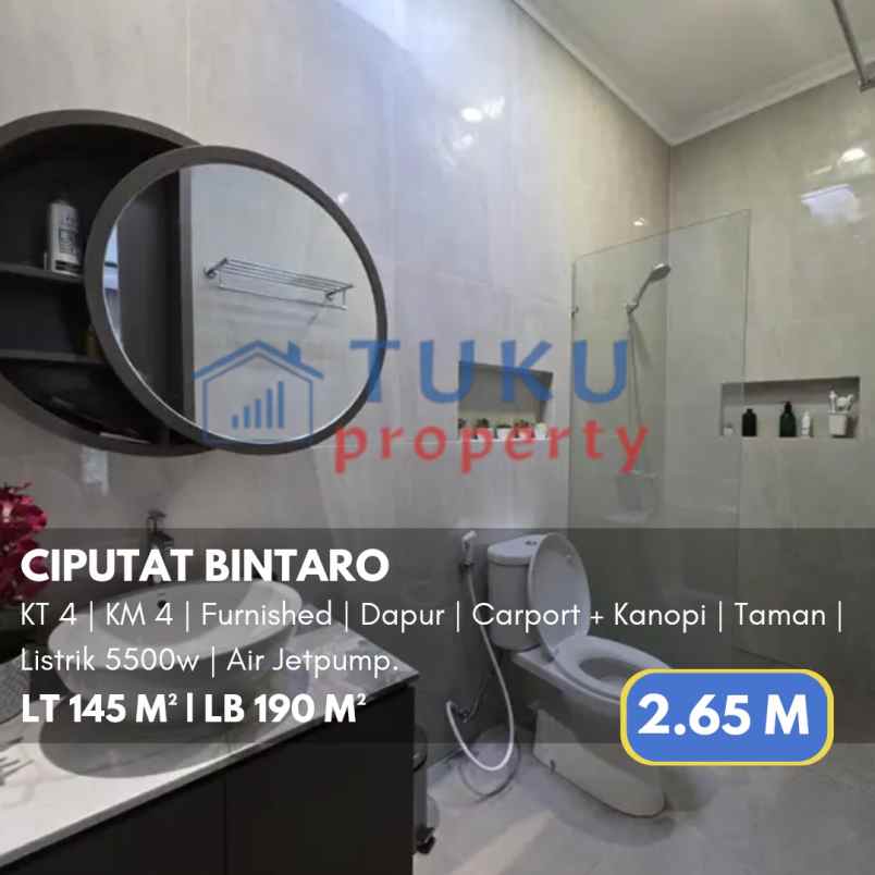 dijual rumah sawah lama ciputat bintaro