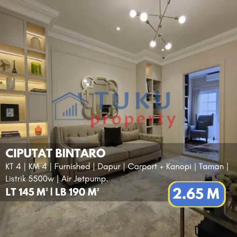 dijual rumah sawah lama ciputat bintaro