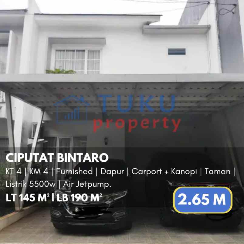 dijual rumah sawah lama ciputat bintaro