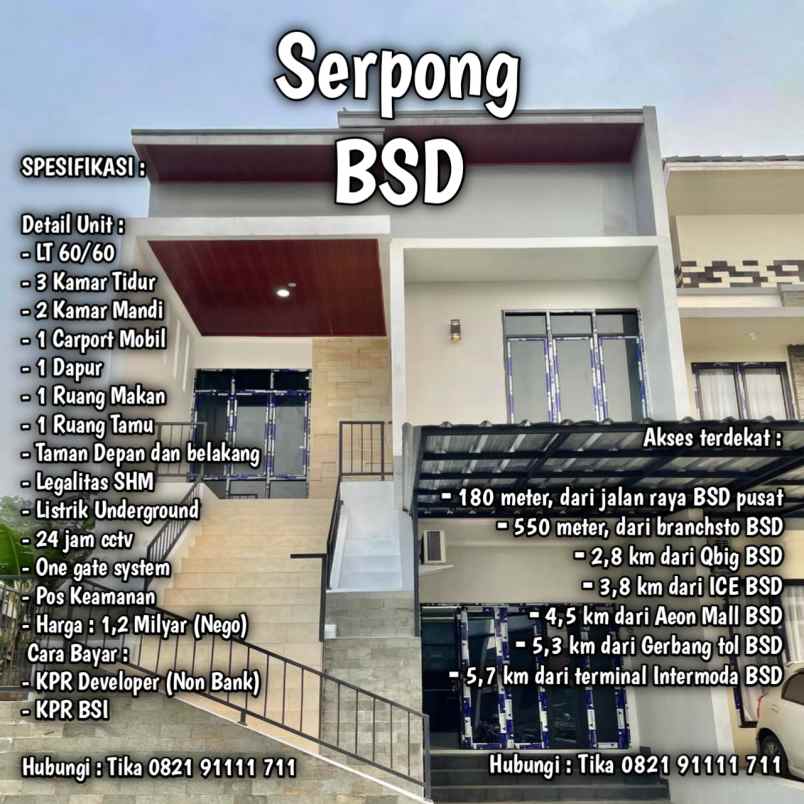 dijual rumah serpong tangerang selatan