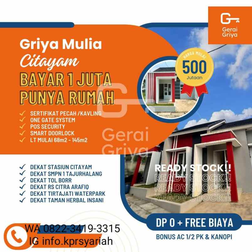 dijual rumah tajur halang