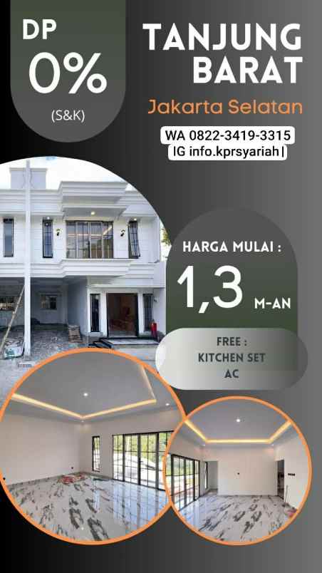 dijual rumah tanjung barat