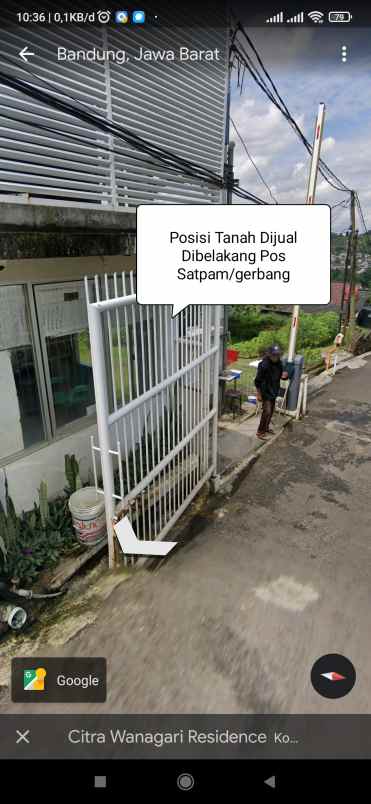 dijual tanah cluster citra wanagari