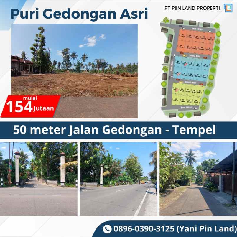 dijual tanah gedongan sumberagung