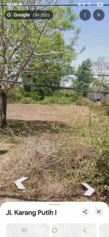 dijual tanah jl karang putih i