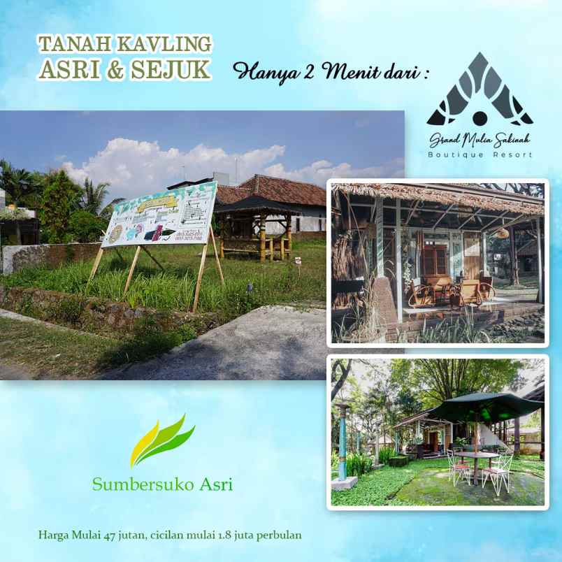 dijual tanah kemuning sumbersuko kec