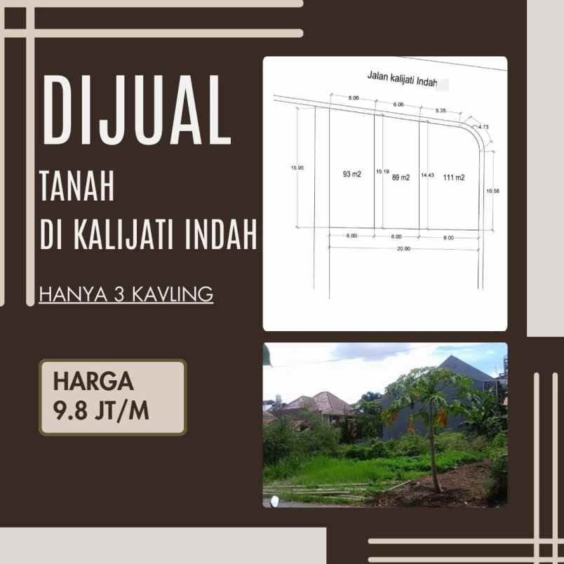 dijual tanah komplek kalijati indah