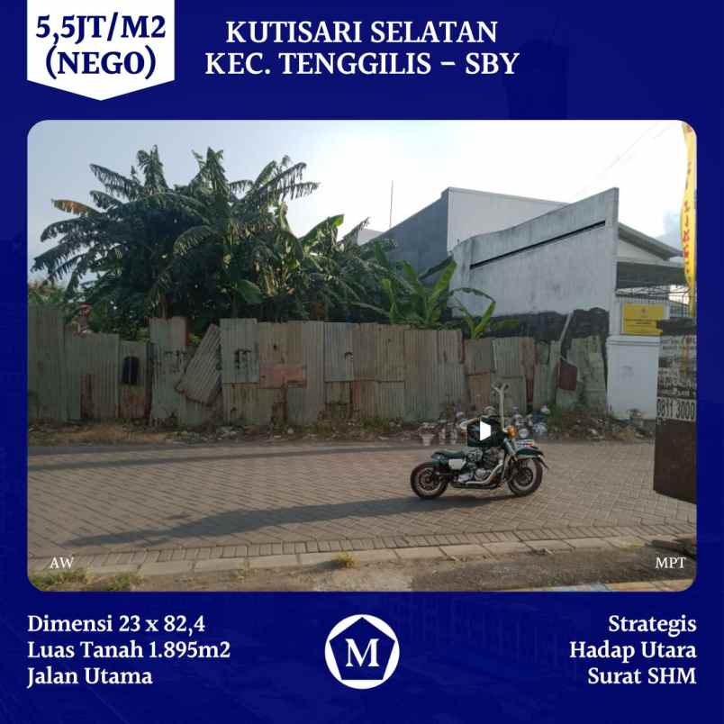 dijual tanah kutisari selatan