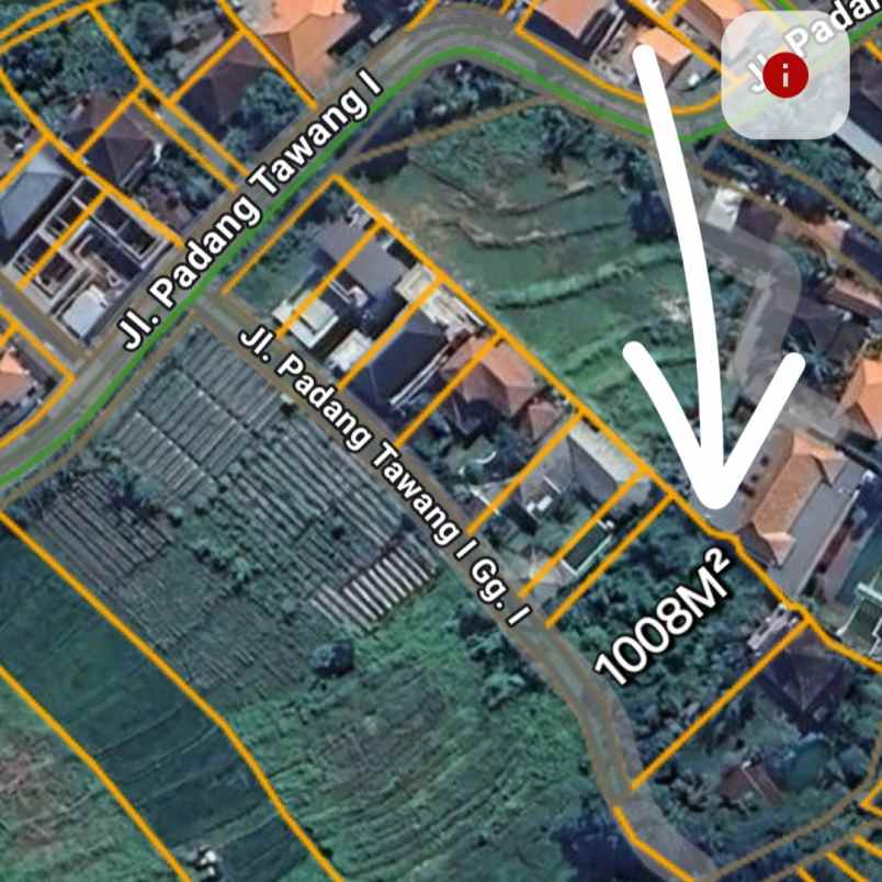 dijual tanah padang tawang