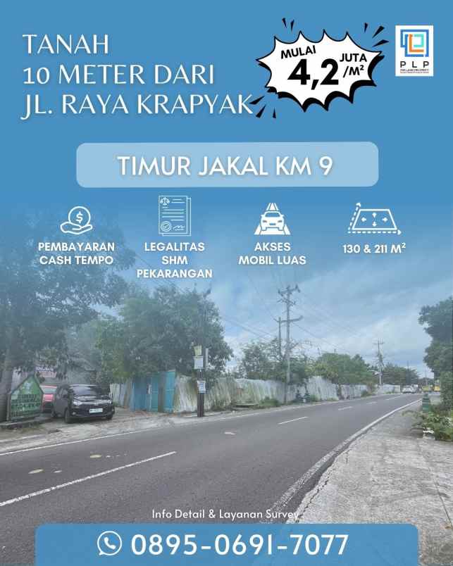dijual tanah sambirejo timur jakal km 9