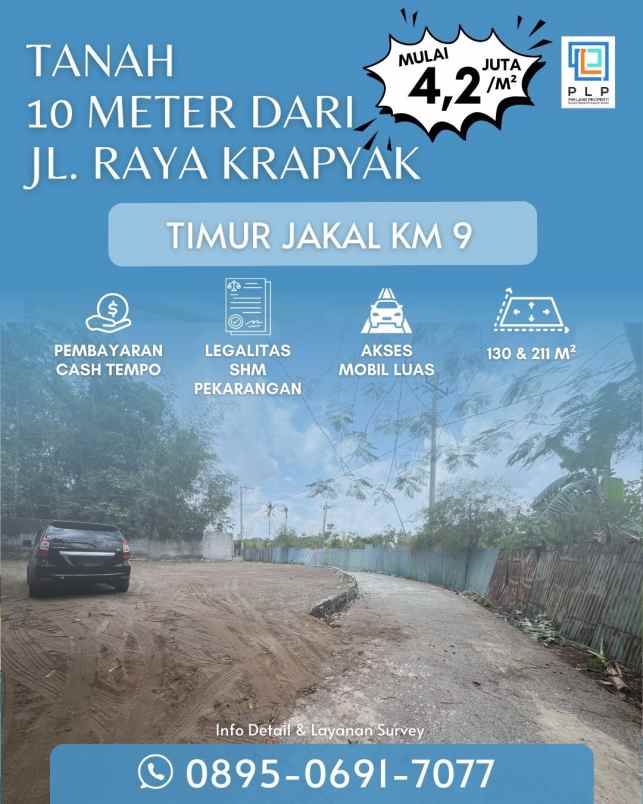 dijual tanah sambirejo timur jakal km 9