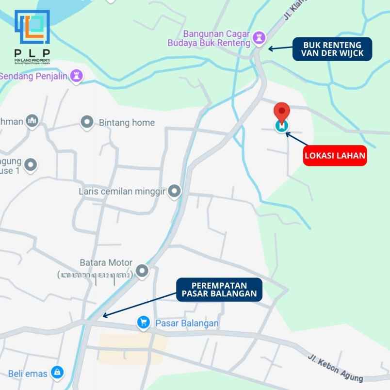 dijual tanah selatan buk renteng van