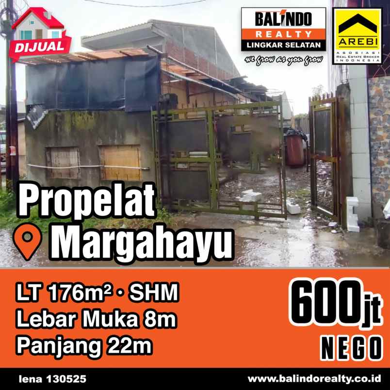 dijual tanah strategis di propelat margahayu