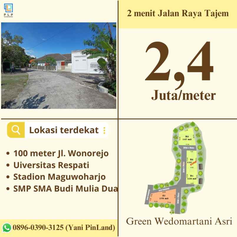 dijual tanah tonggalan wedomartani