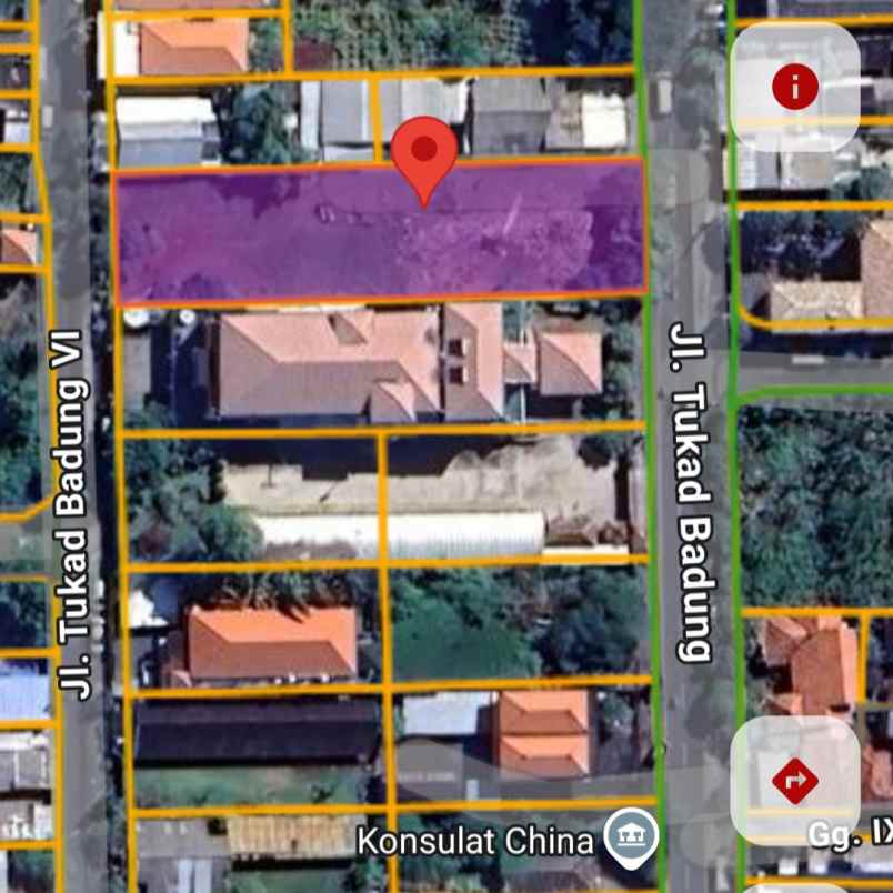 dijual tanah tukad badung