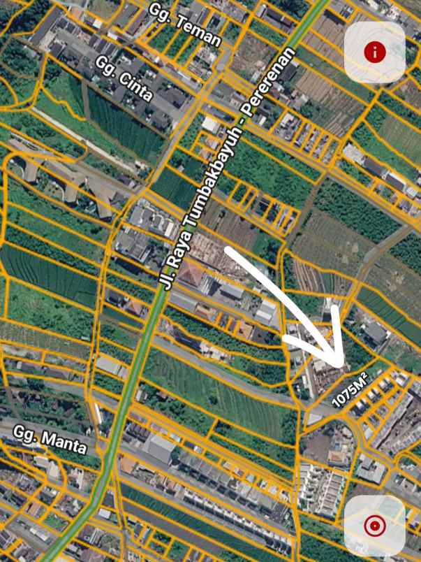 dijual tanah tumbak bayuh pererenan