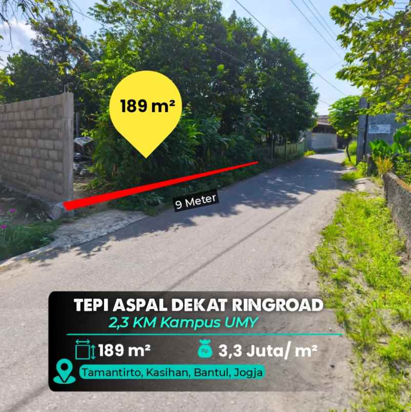 dijual tanah umy