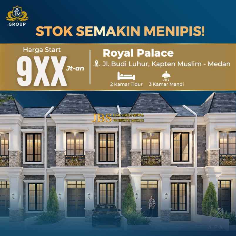 dijual villa komplek royal palace jalan