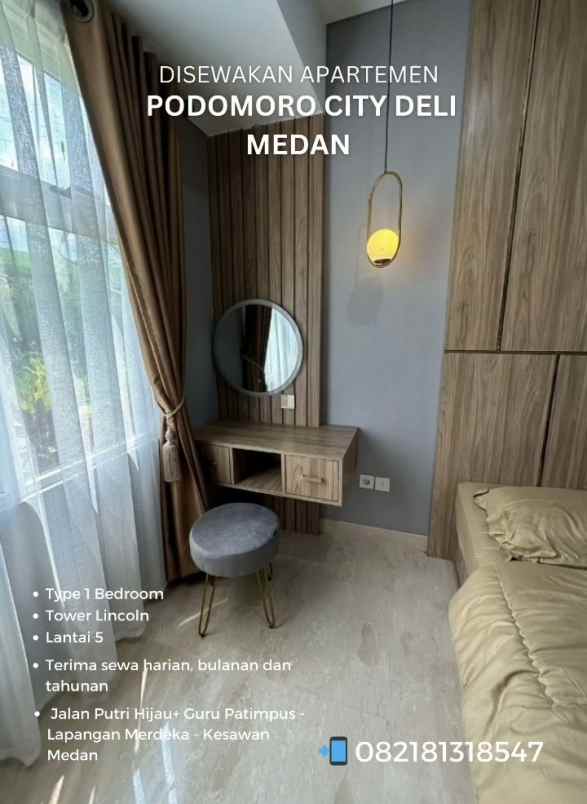 disewakan apartemen jalan putri hijau deli