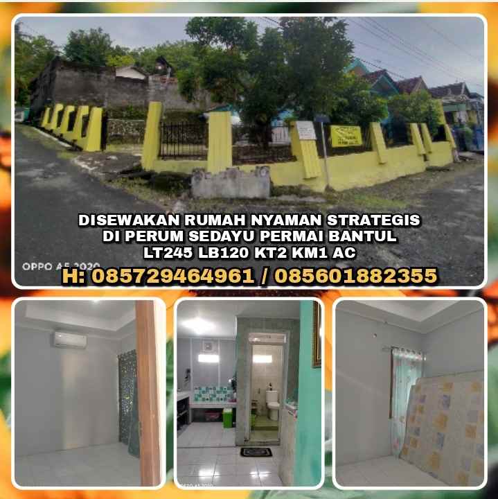 disewakan rumah perum sedayu permai blok