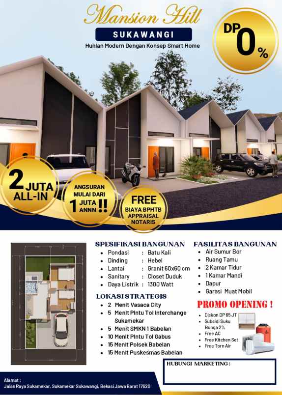 grand launching mansion hill sukawangi dekat gerbang