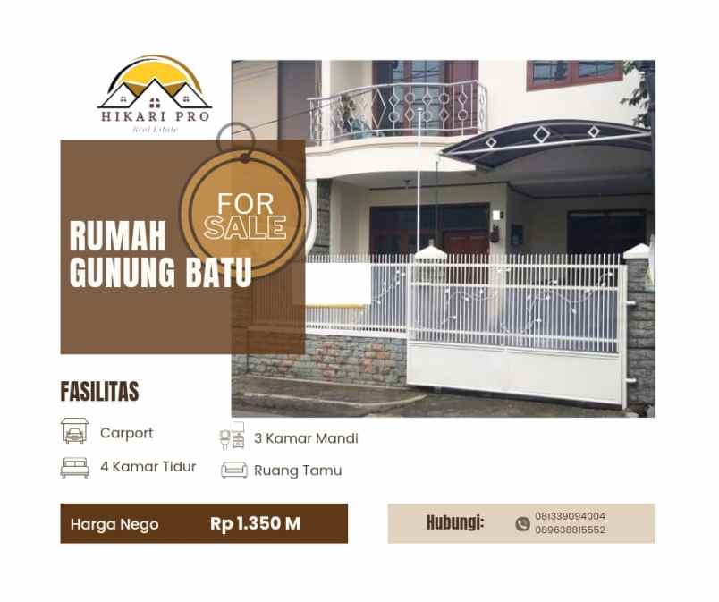 jual rumah di gunung batu dekat gateway pasteur