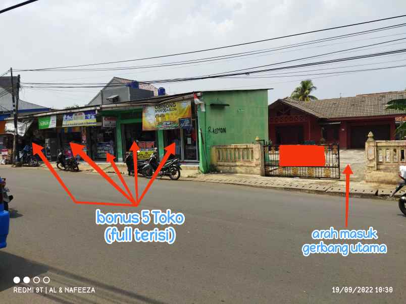 jual rumah strategis bonus 5 toko di cibinong