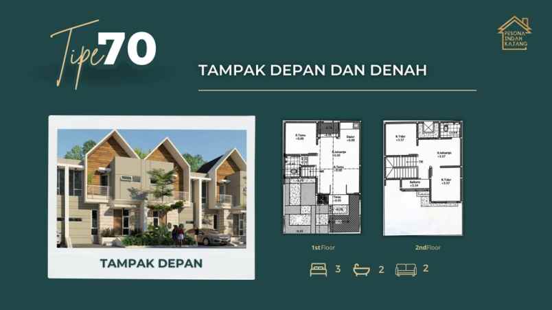 jual rumah villa batu 2 lantai pesona indah kajang