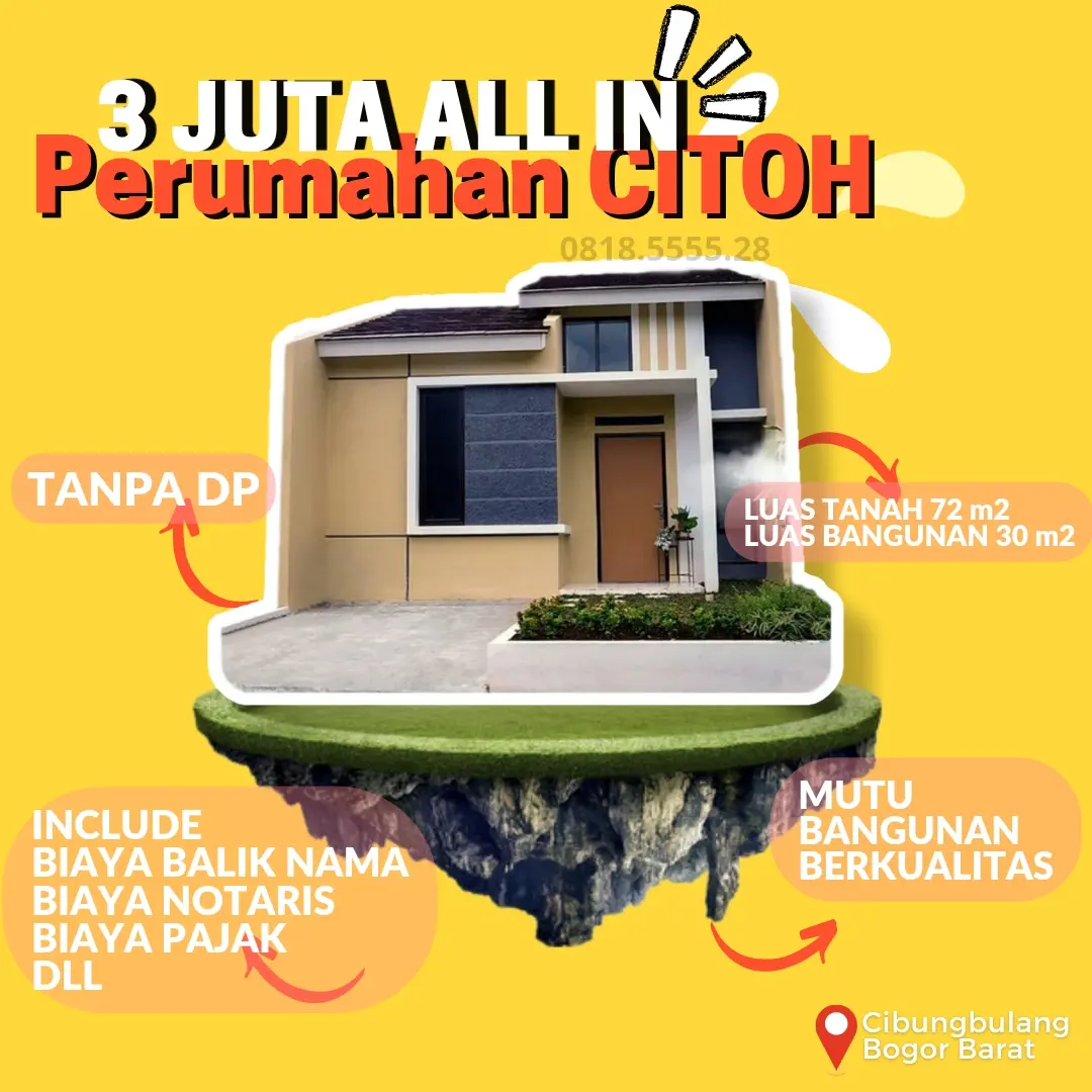 perumahan subsidi cibungbulang town hill citoh bogor