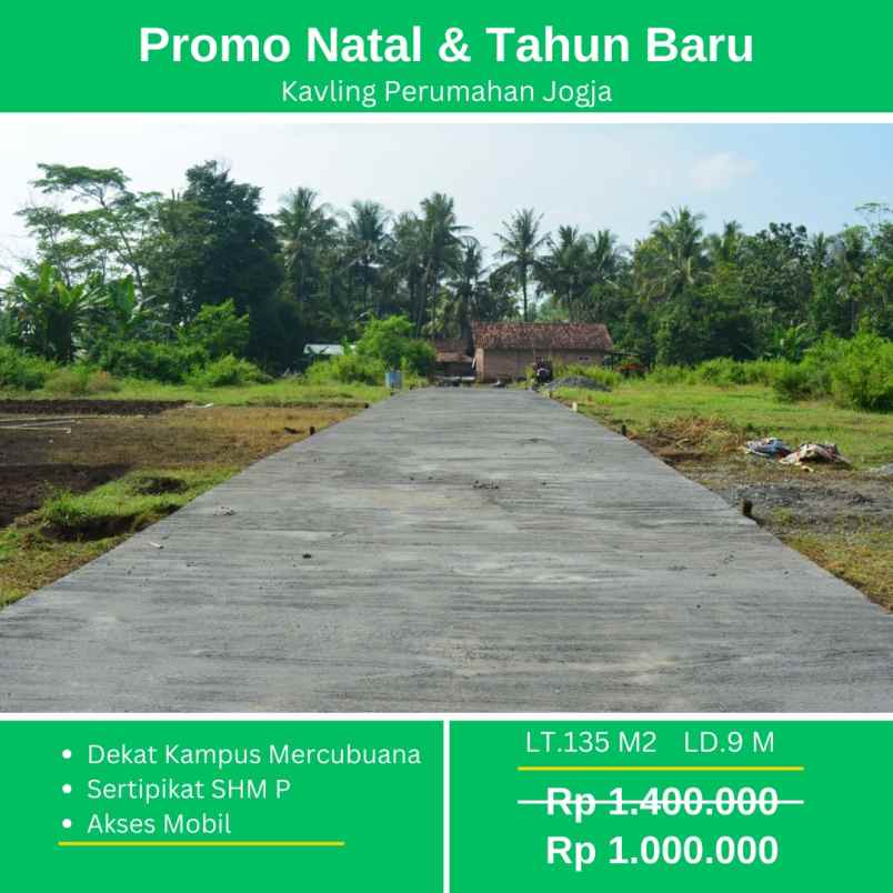 promo 1 juta m tanah dijual bantul jogja