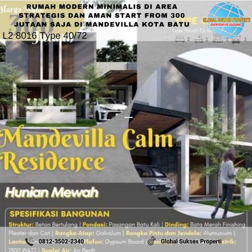 promo rumah baru harga baik di pendem kota batu