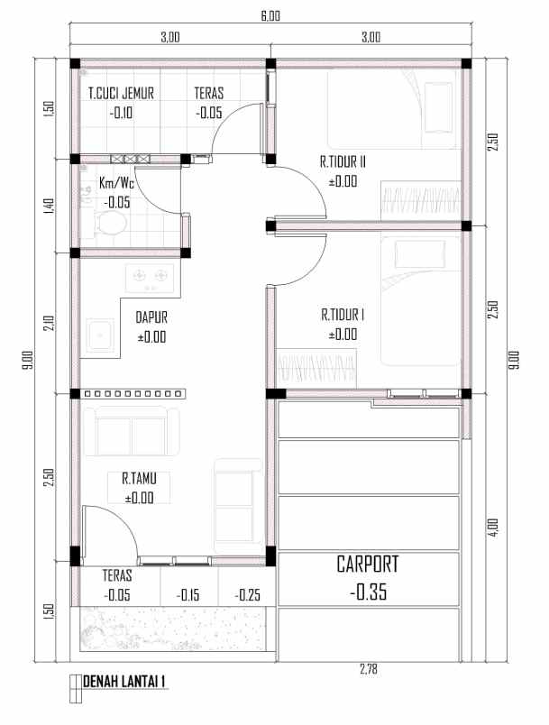 rumah 1 lantai 300 juta an di karangploso