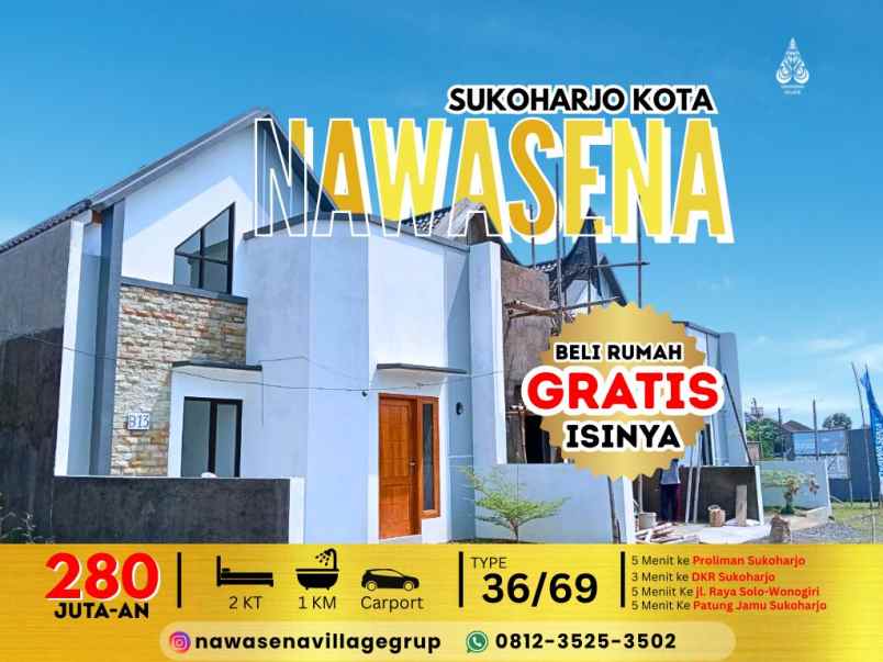 rumah 200 juta an di sukoharjo kota