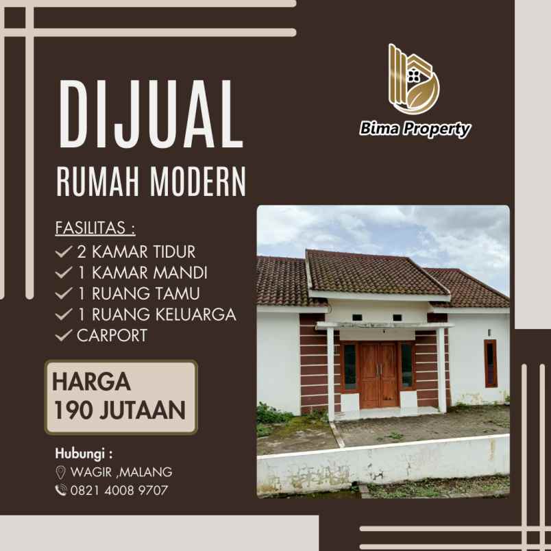 rumah huni minimalis keren malang