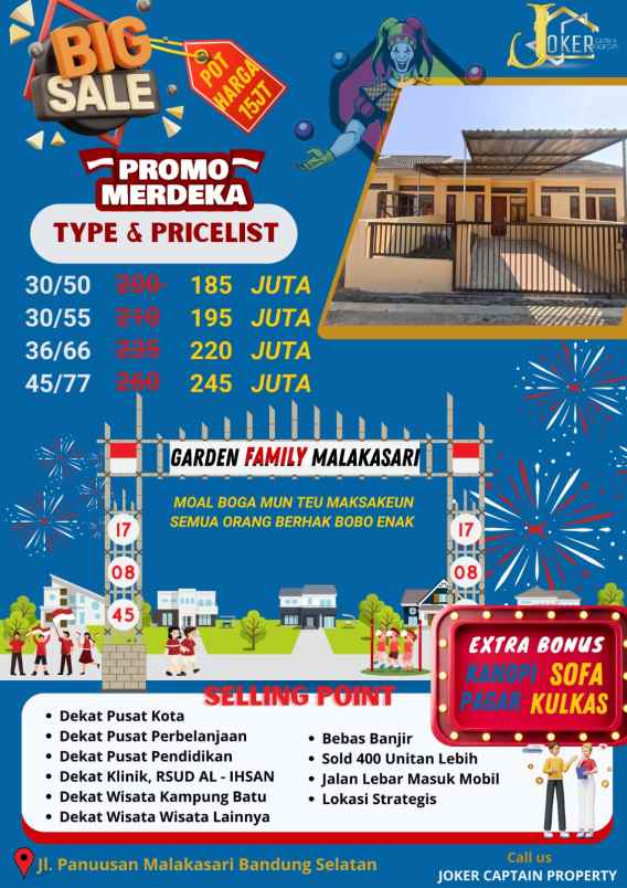 rumah minimalis dekat rsud al ihsan fre furnished